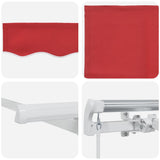 Retractable Awning Red 350 x 200 cm Fabric 3329747