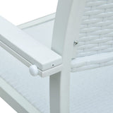 ZNTS 5 Piece Garden Dining Set White 3099271