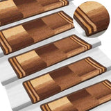 Stair Mats Self-adhesive 15 pcs 65x21x4 cm Brown 326209