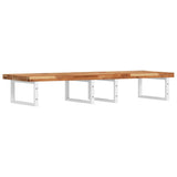 Basin Shelf Wall Mounted Steel and Solid Wood Acacia 3302868