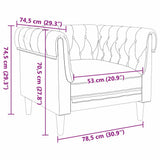 Living Room Couch 3 pcs Light Grey 201.5 x 74.5 x 74.5 cm 3385858