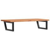 Basin Shelf Wall Mounted Steel and Solid Wood Beech 3302443