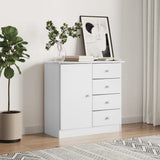 Sideboard ALTA White 77x35x73 cm Solid Wood Pine 353944
