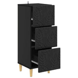 Drawer Cabinet Black 33 x 34.5 x 90 cm Engineered Wood 895076
