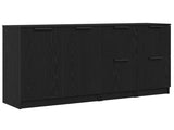 Sideboard 3 pcs Black Oak 120 x 30 x 70 cm Engineered Wood 3332500