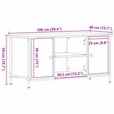 TV Cabinet Old wood 100 x 40 x 50 cm Engineered wood 862139