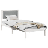 Bed Frame with Upholstered Headboard Light Grey 75 x 190 cm 878303