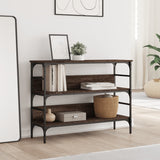 Console Table Brown Oak 100x32x75 cm Engineered Wood 839062