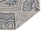 Outdoor Flatweave Rug 140x200 cm Blue Pattern 340831