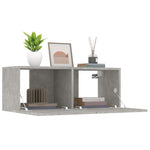 TV Cabinets 2 pcs Concrete Grey 80x30x30 cm Engineered Wood 804539