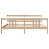Bed Frame with Headboard without Mattress 180x200 cm Super King 3306716