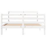 Bed Frame with Headboard without Mattress White 120x190 cm Small Double 3306634