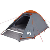Camping Tent Dome 2-Person Grey and Orange Waterproof 94767