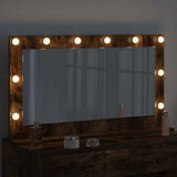 Vanity Mirror Rectangular Smoked Oak 100 x 55 x 18 cm 868305
