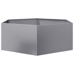 ZNTS Garden Planter Hexagon 138x120x45 cm Galvanized Steel 851141