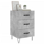 ZNTS Bedside Cabinet Concrete Grey 40x40x66 cm Engineered Wood 827656