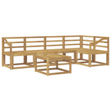 Outdoor Sofa Set 6 pcs White Solid Acacia Wood 3387678