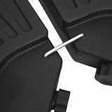 Umbrella Base Fan-shaped 4 pcs Black 47857