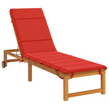 Sunlounger Cushion GEMERT 100% Polyester Red 200 x 60 x 3 cm 948525