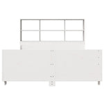 ZNTS Bookcase Bed without Mattress White 140x190 cm Solid Wood 3323819