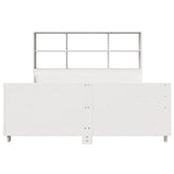 ZNTS Bookcase Bed without Mattress White 140x190 cm Solid Wood 3323819