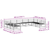 Outdoor Sofa Set 9 pcs Natural Solid Acacia Wood 3368152
