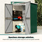 Wall-mounted Garden Shed Green 118x100x178 cm Galvanised Steel 316217