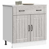 Kitchen Base Cabinet Lucca Grey Sonoma Engineered Wood 853743