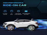 12V Kids Electric Ride-On Car, with Remote Control, Lights, Music, Horn - White T3398P348297