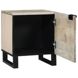 Bedside Cabinet White and Black 40 x 33 x 46 cm 4017968