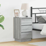 Bedside Cabinet Grey 39 x 34.5 x 65 cm Engineered wood 869631