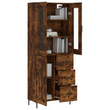 Highboard Smoked Oak 69.5x34x180 cm Engineered Wood 3198662