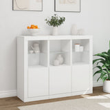 Sideboards with LED Lights 3 pcs White Engineered Wood 3209100