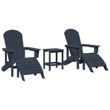 Garden Chair 3 pcs Navy Polyethylene 3335847