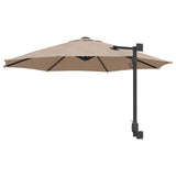 Garden Parasol Taupe 248 x 248 x 148 cm Polyester and Steel 42003230