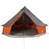 Family Tent Tipi 6-Person Grey and Orange Waterproof 94587