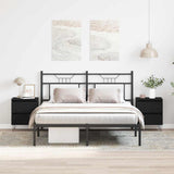 Bedside Cabinet 2 pcs Black oak 40 x 35 x 50 cm Engineered wood 863487