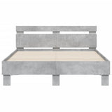 Bed Frame Concrete grey Engineered wood Double Durable 3207451