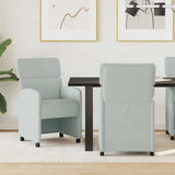 Dining Chairs with Wheels 2 pcs Light grey 58 x 65 x 98 cm 42017875
