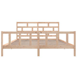 3101368 Bed Frame without Mattress Solid Wood 200x200 cm