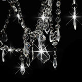 281604 Chandelier with Beads White 8 x E14 Bulbs