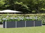 Planter Anthracite 385 x 50 x 75 cm Galvanised Steel 42018209