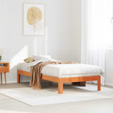 Bed Frame without Mattress Wax Brown 80x200 cm Solid Wood Pine 859216