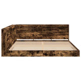 Bookcase Bed Smoked oak 180 x 200 cm Engineered wood 3335747