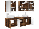 Bathroom Cabinet Set 5 pcs Old Wood 53 x 15.5 x 70 cm 3406373