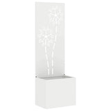 Garden Privacy Screen White 50 x 150 cm Cold-rolled steel 876435