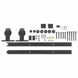 Sliding Door Hardware Kit 152 cm Steel Black 4009718