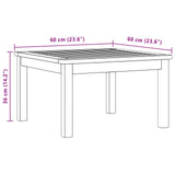 Coffee Table Light Acacia 60 x 60 x 36 cm Solid Acacia Wood 42026779