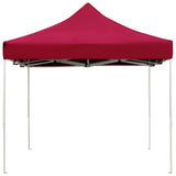 ZNTS Professional Folding Party Tent Aluminium 4.5x3 m Wine Red 45494