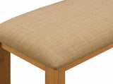 Dining Bench 95 x 32 x 45 cm Solid Oak Wood Beige 42039172
